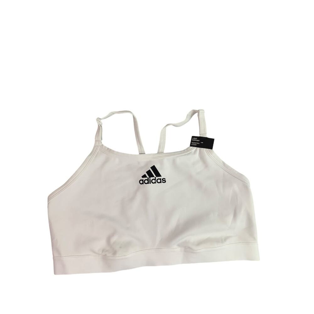 2X Adidas New Aeroreact Training Light Support 3 Stripes Bra HC7833